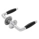 De Oude Deurklink Deurklink set - Deco mat geborsteld nikkel met ronde sleutelrozetten De Oude Deurklink Deurklink set - Deco mat geborsteld nikkel met ronde sleutelrozetten