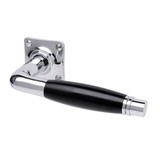 De Oude Deurklink Deurklink - Deco glanzend nikkel vierkante rozet De Oude Deurklink Deurklink - Deco glanzend nikkel vierkante rozet