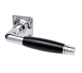 De Oude Deurklink Deurklink - Deco glanzend nikkel vierkante rozet De Oude Deurklink Deurklink - Deco glanzend nikkel vierkante rozet