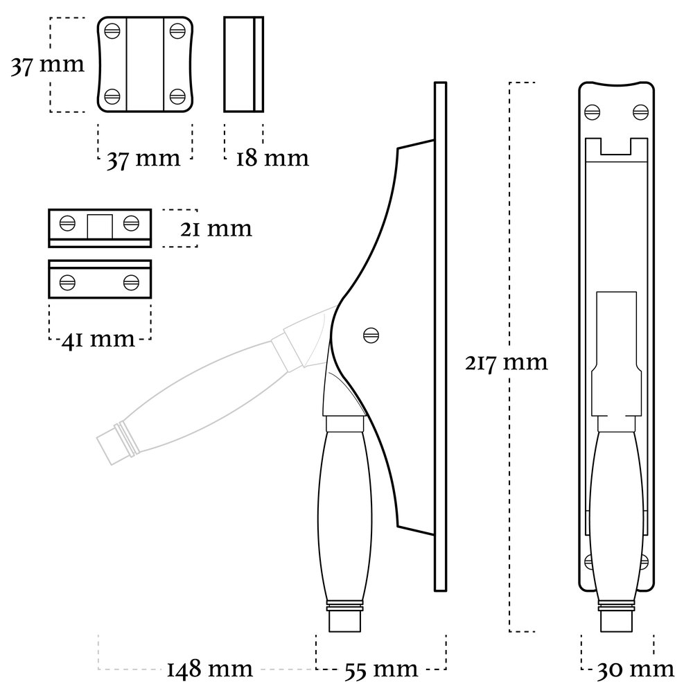 De Oude Deurklink Raam Espagnolet Deco met stangenset 2x70cm mat geborsteld nikkel De Oude Deurklink Raam Espagnolet Deco met stangenset 2x70cm mat geborsteld nikkel