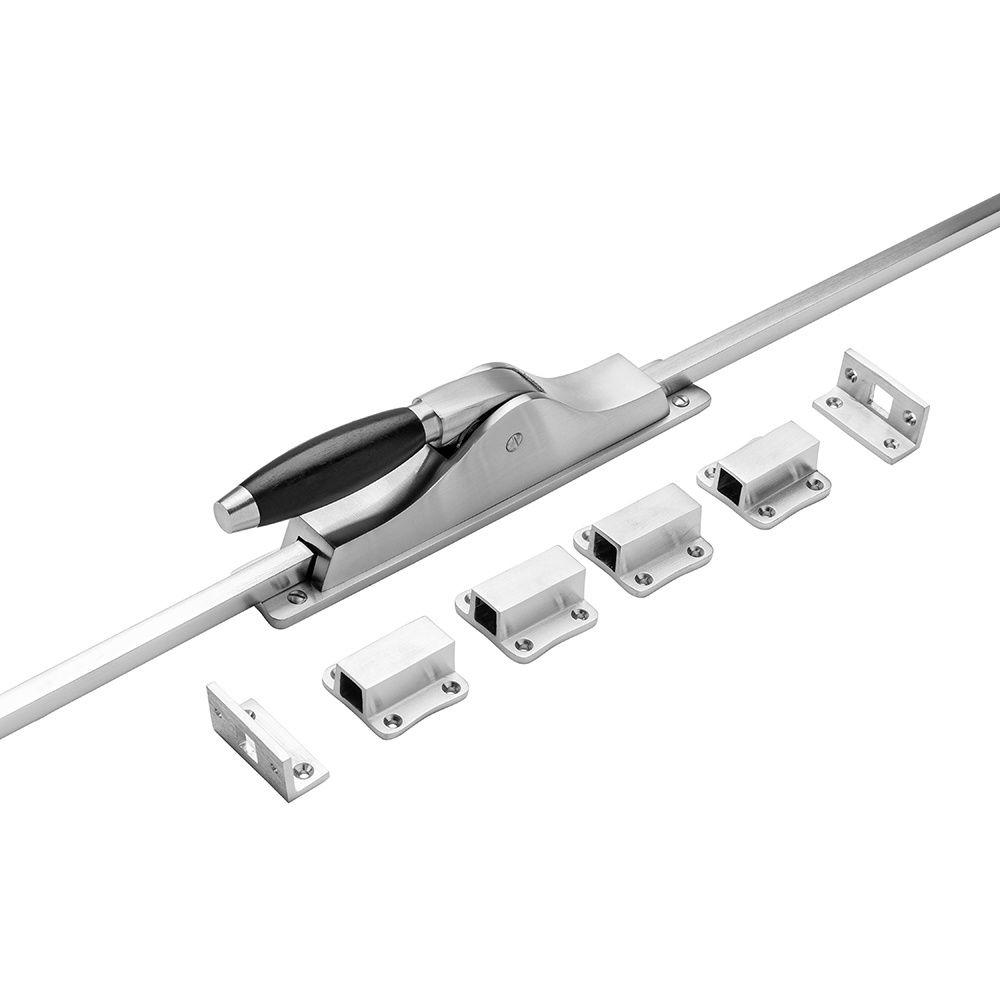 De Oude Deurklink Deur Espagnolet Klassiek met stangenset 2x150cm mat nikkel Ton model