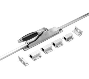 De Oude Deurklink Deur espagnolet Deco mat nikkel met stangenset