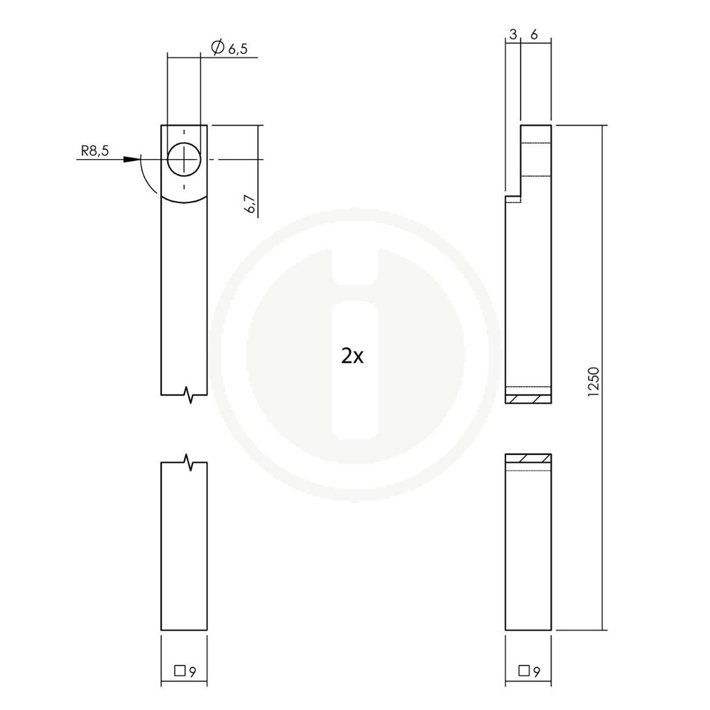 Intersteel Klink-espagnolet links ton 222 met stangenset 2x 1250 mm nikkel/ebbenhout Intersteel Klink-espagnolet links ton 222 met stangenset 2x 1250 mm nikkel/ebbenhout