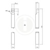 Intersteel Klink-espagnolet links ton 222 met stangenset 2x 1250 mm nikkel/ebbenhout Intersteel Klink-espagnolet links ton 222 met stangenset 2x 1250 mm nikkel/ebbenhout