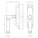 Intersteel Klink-espagnolet links ton 222 met stangenset 2x 1250 mm nikkel/ebbenhout Intersteel Klink-espagnolet links ton 222 met stangenset 2x 1250 mm nikkel/ebbenhout
