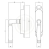 Intersteel Klink-espagnolet links ton 222 met stangenset 2x 1250 mm nikkel/ebbenhout Intersteel Klink-espagnolet links ton 222 met stangenset 2x 1250 mm nikkel/ebbenhout