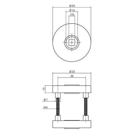 Intersteel Set buitendeurbeslag rond skg3