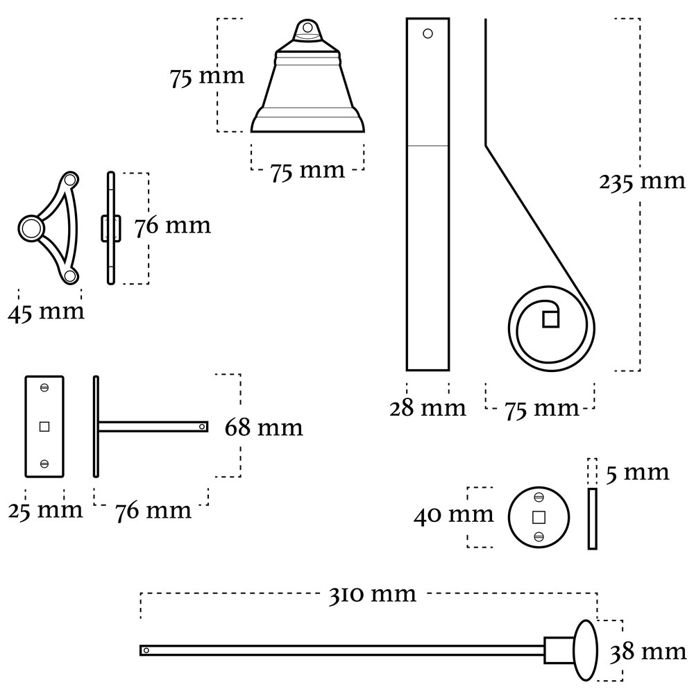 De Oude Deurklink Trekbel mat nikkel De Oude Deurklink Trekbel mat nikkel