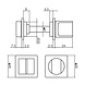 Intersteel Rozet met wc slot / badkamersluiting zelfklevend rvs/zwart Intersteel Rozet met wc slot / badkamersluiting zelfklevend rvs/zwart