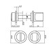 Intersteel Rozet wc slot / badkamersluiting zelfklevend rvs/zwart Intersteel Rozet wc slot / badkamersluiting zelfklevend rvs/zwart