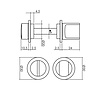 Intersteel WC slot / badkamersluiting zelfklevend rvs/zwart - met vrij/bezet indicator