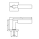 Intersteel Deurklink Bau-Stil vierkant rozet chroom mat/mat zwart Intersteel Deurklink Bau-Stil vierkant rozet chroom mat/mat zwart