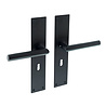 Intersteel Deurklink jura schild zwart 250x55x2mm sleutelgat 56mm - deurbeslag voor binnendeur Intersteel Deurklink jura schild zwart 250x55x2mm sleutelgat 56mm - deurbeslag voor binnendeur