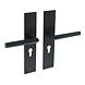 Intersteel Deurklink jura schild zwart 250x55x2mm profielcilindergat 55mm Intersteel Deurklink jura schild zwart 250x55x2mm profielcilindergat 55mm