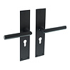 Intersteel Deurklink jura schild zwart 250x55x2mm profielcilindergat 55mm Intersteel Deurklink jura schild zwart 250x55x2mm profielcilindergat 55mm