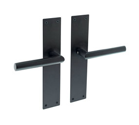 Intersteel Zwarte Deurklink Jura schild 250x55x2mm blind Intersteel Zwarte Deurklink Jura schild 250x55x2mm blind