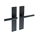 Intersteel Zwarte Deurklink Jura schild 250x55x2mm blind Intersteel Zwarte Deurklink Jura schild 250x55x2mm blind
