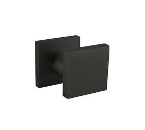 Intersteel Deurknop vierkant 60x60mm éénzijdige montage aluminium zwart Intersteel Deurknop vierkant 60x60mm éénzijdige montage aluminium zwart