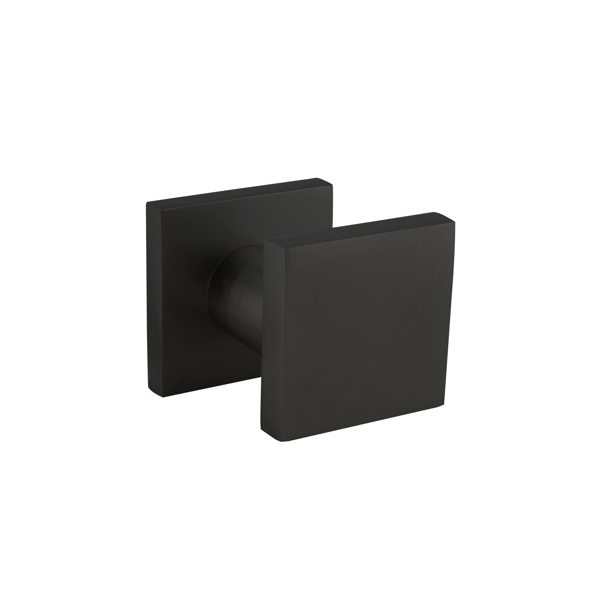 Deurknop 60x60mm éénzijdige montage zwart - Mooi Deurbeslag