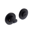 Intersteel Wc slot / badkamersluiting rond verdekt kunststof mat zwart