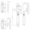 Intersteel Raamsluiting Ton rechts mat nikkel / ebbenhout Intersteel Raamsluiting Ton rechts mat nikkel / ebbenhout