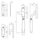 Intersteel Raamsluiting Ton rechts mat chroom / ebbenhout Intersteel Raamsluiting Ton rechts mat chroom / ebbenhout