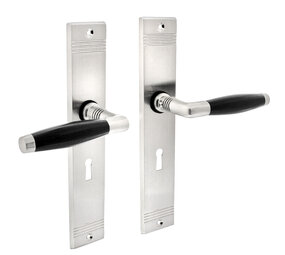 Intersteel Deurklink Ton basic schild mat nikkel sleutelgat 56mm Intersteel Deurklink Ton basic schild mat nikkel sleutelgat 56mm