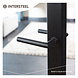 Intersteel Deurklink Jura met minimalistische rozet mat zwart Intersteel Deurklink Jura met minimalistische rozet mat zwart