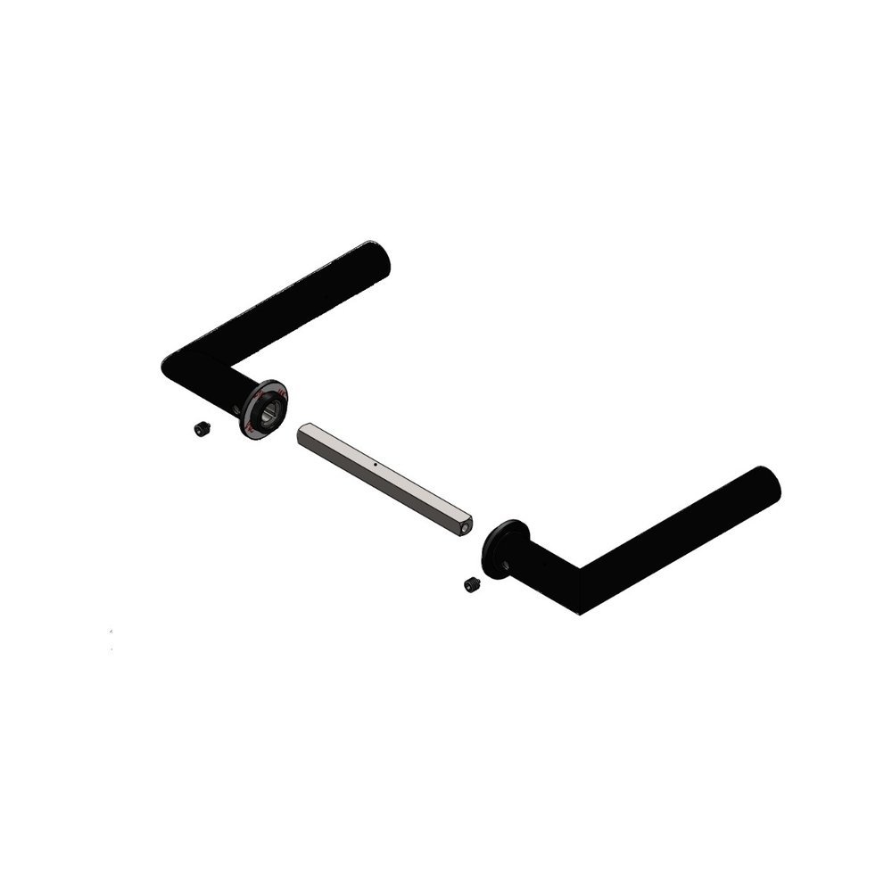 Intersteel Deurklink Jura met minimalistische rozet mat zwart Intersteel Deurklink Jura met minimalistische rozet mat zwart
