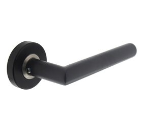 Intersteel Deurklink Jura op rozet mat zwart RVS Intersteel Deurklink Jura op rozet mat zwart RVS