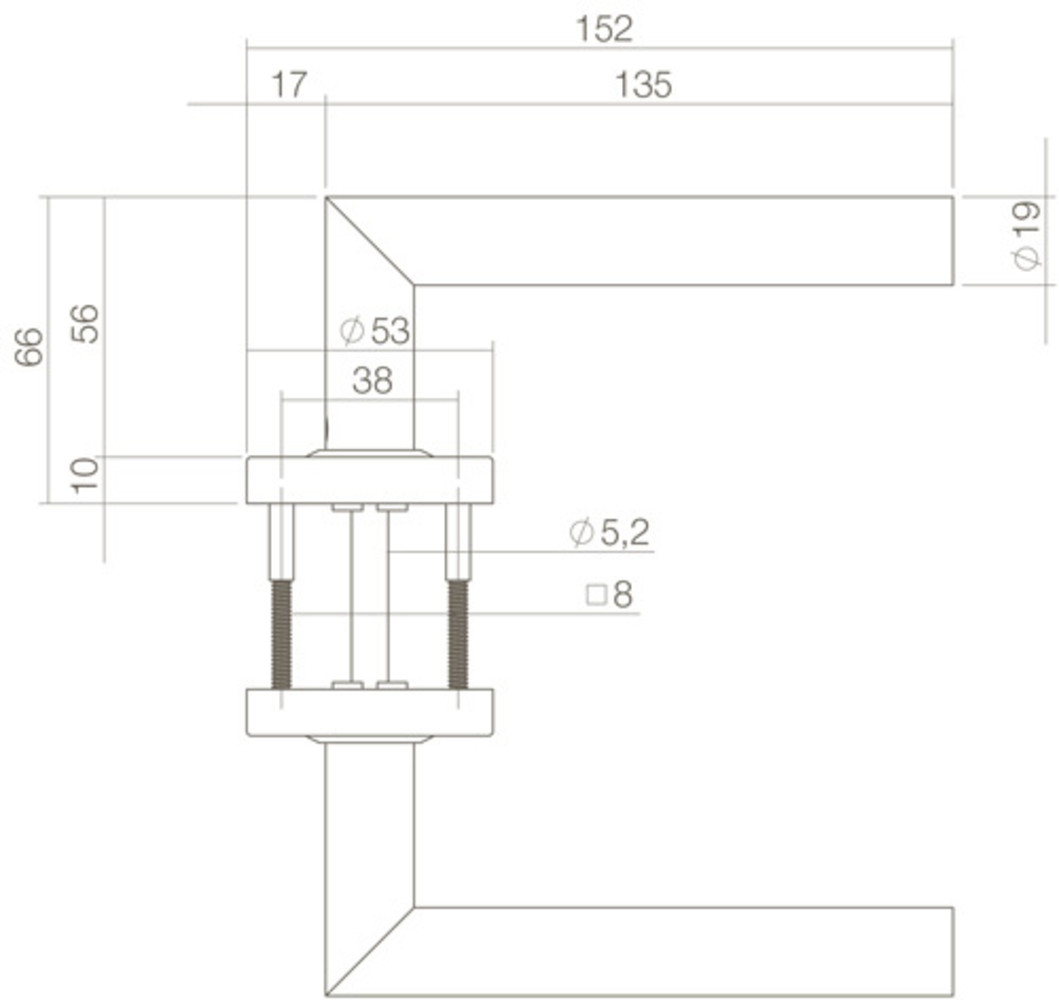 Intersteel Deurklink Jura op rozet mat zwart RVS Intersteel Deurklink Jura op rozet mat zwart RVS