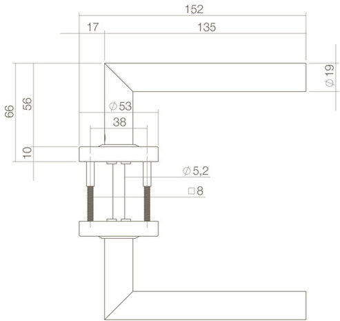 Intersteel Deurklink Jura op rozet mat zwart RVS Intersteel Deurklink Jura op rozet mat zwart RVS