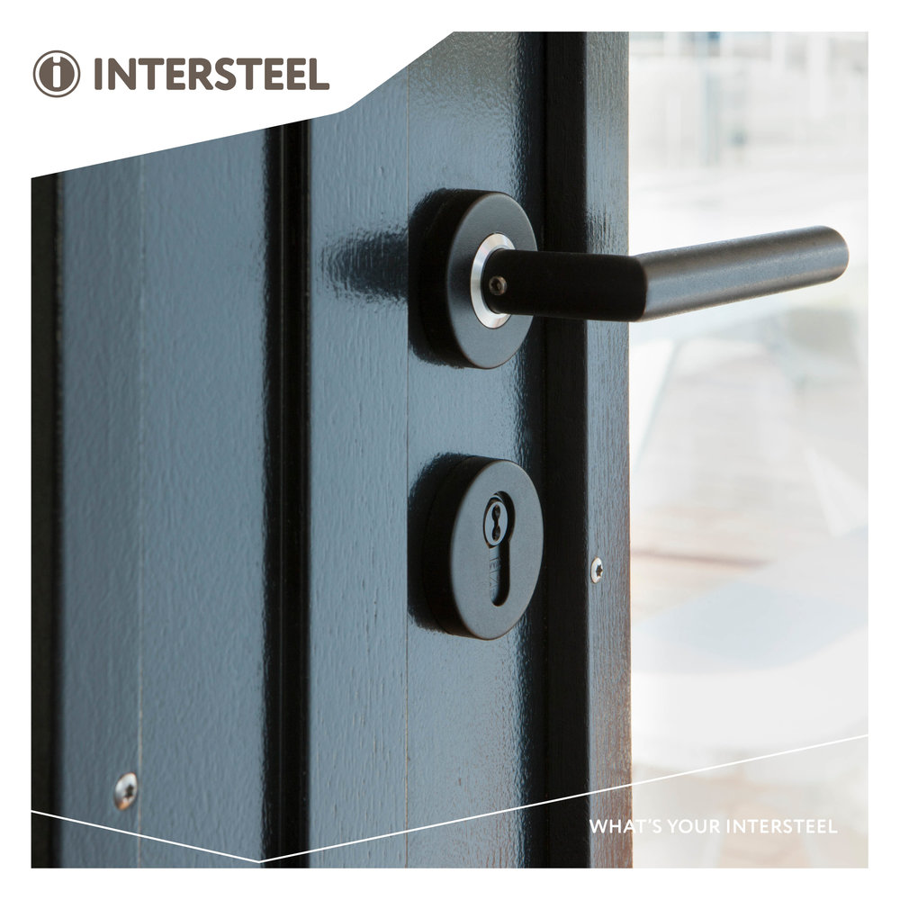 Intersteel Deurklink Jura op rozet mat zwart RVS - deurbeslag voor binnendeur - Intersteel Intersteel Deurklink Jura op rozet mat zwart RVS - deurbeslag voor binnendeur - Intersteel