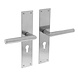 Intersteel Deurklink Jura met schild profielcilindergat 55mm geborsteld RVS Intersteel Deurklink Jura met schild profielcilindergat 55mm geborsteld RVS