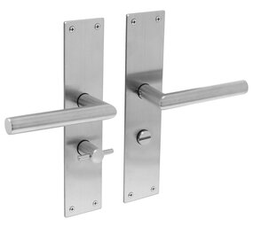 Intersteel Deurklink Jura met schild WC63/8 geborsteld RVS Intersteel Deurklink Jura met schild WC63/8 geborsteld RVS