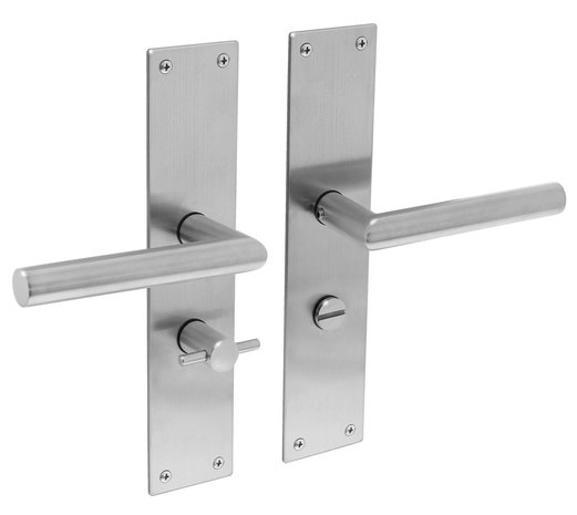 Intersteel Deurklink Jura met schild WC63/8 geborsteld RVS Intersteel Deurklink Jura met schild WC63/8 geborsteld RVS