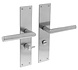 Deurklink Jura met schild WC63/8 geborsteld RVS Deurklink Jura met schild WC63/8 geborsteld RVS