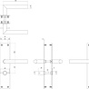 Intersteel Deurklink Jura met schild WC63/8 geborsteld RVS Intersteel Deurklink Jura met schild WC63/8 geborsteld RVS
