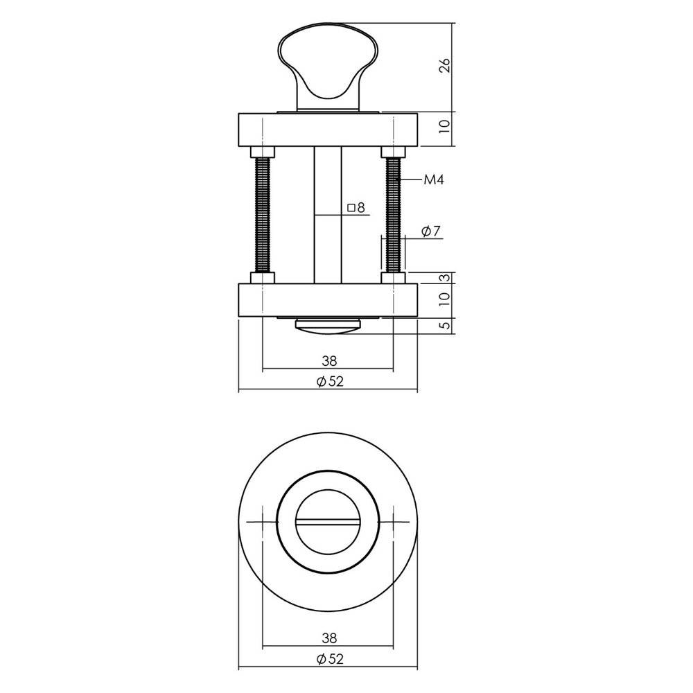 Intersteel WC slot antraciet grijs - met vrij/bezet indicator - Intersteel Intersteel WC slot antraciet grijs - met vrij/bezet indicator - Intersteel