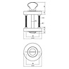 Intersteel WC slot antraciet grijs - met vrij/bezet indicator - Intersteel Intersteel WC slot antraciet grijs - met vrij/bezet indicator - Intersteel