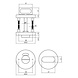 Intersteel Rozet met WC slot antraciet grijs Intersteel Rozet met WC slot antraciet grijs