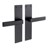 Mooi Deurbeslag Deurklink Nova zwart met schild Mooi Deurbeslag Deurklink Nova zwart met schild