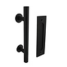 Intersteel Set deurgreep T-model 180mm met schuifdeurkom mat zwart Intersteel Set deurgreep T-model 180mm met schuifdeurkom mat zwart