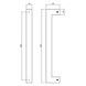Intersteel Deurgreep Vierkant 325mm x 60mm x 25mm mat zwart Intersteel Deurgreep Vierkant 325mm x 60mm x 25mm mat zwart
