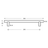 Intersteel Set deurgrepen 200x65mm T-vorm geborsteld RVS Intersteel Set deurgrepen 200x65mm T-vorm geborsteld RVS