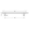 Intersteel Deurgrepen set 300x70mm T-vorm geborsteld RVS Intersteel Deurgrepen set 300x70mm T-vorm geborsteld RVS