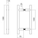 Intersteel Deurgrepen T-vorm 25mm - 1200mm geborsteld RVS Intersteel Deurgrepen T-vorm 25mm - 1200mm geborsteld RVS