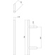 Intersteel Deurgreep T-schuin 25mm - 700mm geborsteld RVS Intersteel Deurgreep T-schuin 25mm - 700mm geborsteld RVS