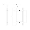 Intersteel Deurgrepen set T-vorm 800x80mm geborsteld RVS Intersteel Deurgrepen set T-vorm 800x80mm geborsteld RVS