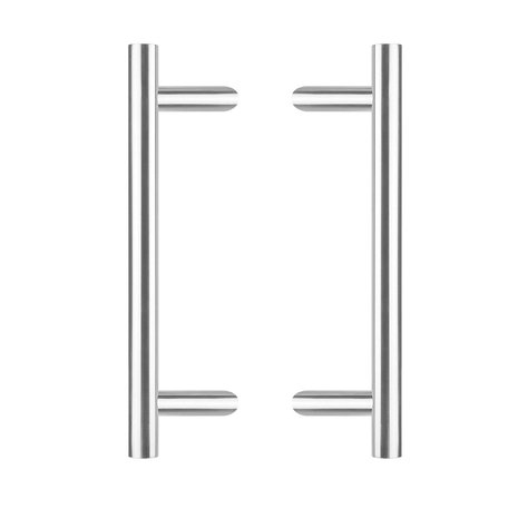 Intersteel Deurgrepen set T-schuin 500mm  geborsteld RVS